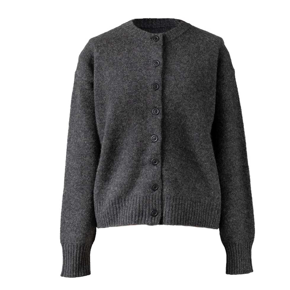 ヤク100% クルーネックカーディガン 全7色 M〜L