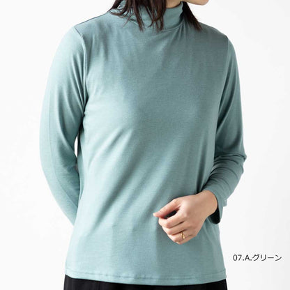 軽くて暖かい サイドシャーリング ハイネックプルオーバー 全10色