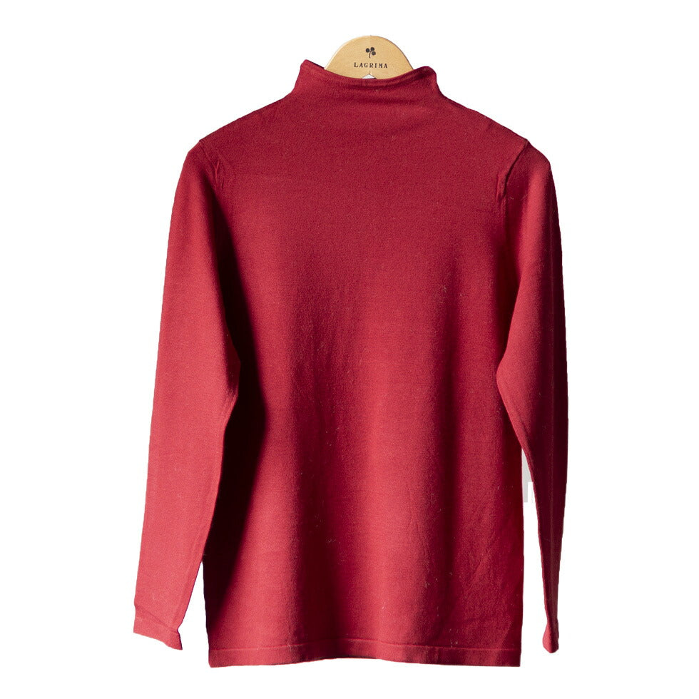 シアバター加工 ストレッチ ハイネックプルオーバー 全12色