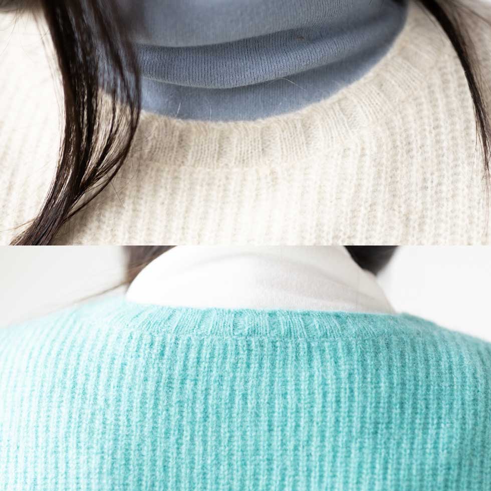 ヤク100% 畔編みベスト ゆったり 全8色 M〜L
