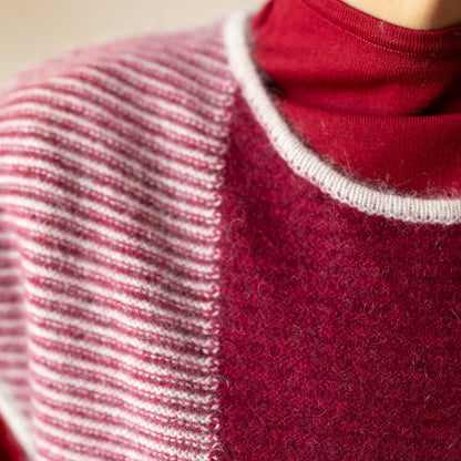 ヤク100% グラデーション編みのベスト 全5色 M〜L