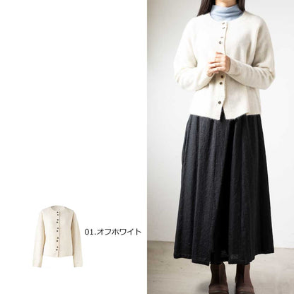 ヤク100% ラグランカーディガン ダブルボタン 全8色 M〜L