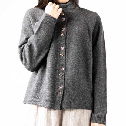 ヤク100% ラグランカーディガン ダブルボタン 全8色 M〜L