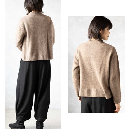 ヤク100% ラウンドネックカーディガン 全6色 M〜L