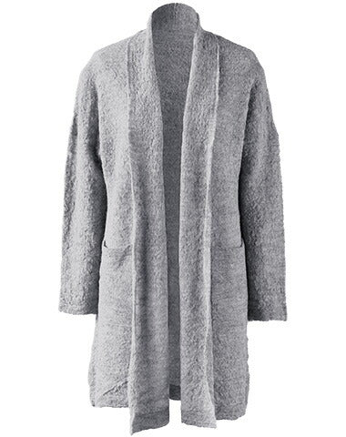アルパカ83% ちりめん調 ロングトッパーカーディガン 全3色 M〜L
