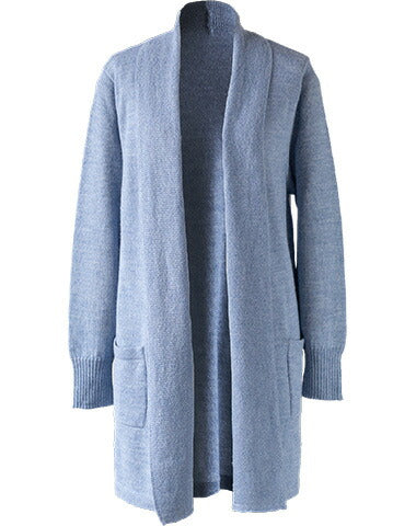 ベビーアルパカ100% シンプル トッパーカーディガン ポケット付 全4色 M〜L