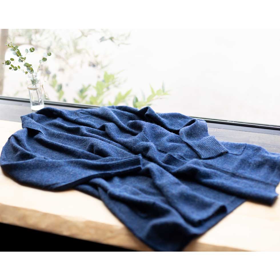 ベビーアルパカ100% シンプル トッパーカーディガン ポケット付 全4色 M〜L