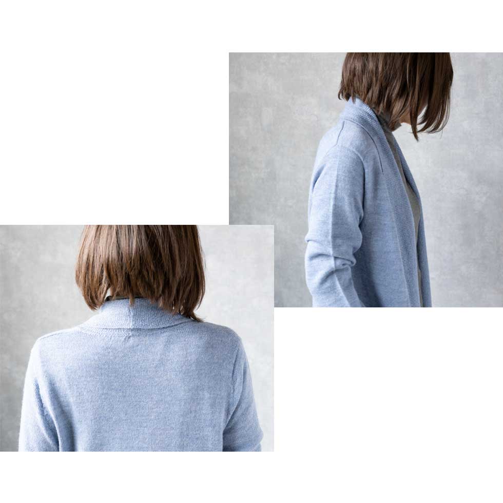 ベビーアルパカ100% シンプル トッパーカーディガン ポケット付 全4色 M〜L