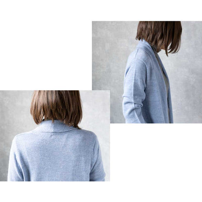 ベビーアルパカ100% シンプル トッパーカーディガン ポケット付 全4色 M〜L