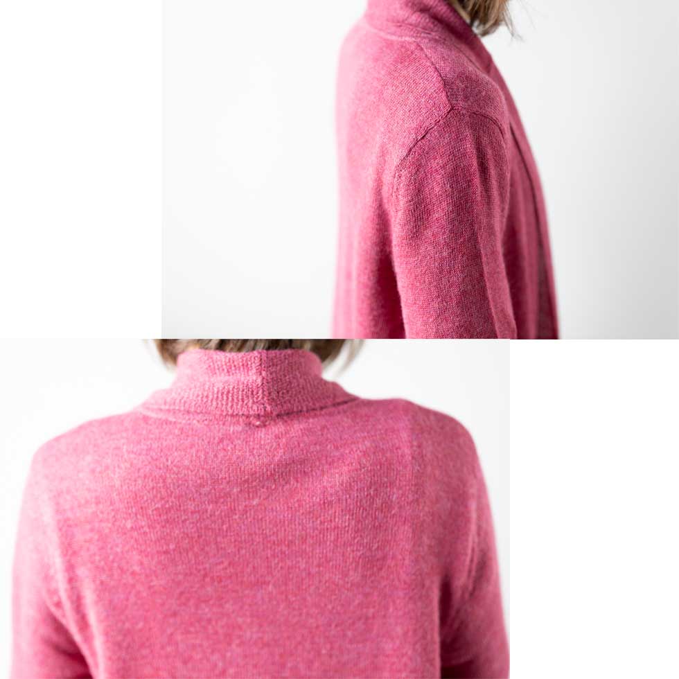 ベビーアルパカ100% シンプル トッパーカーディガン ポケット付 全4色 M〜L