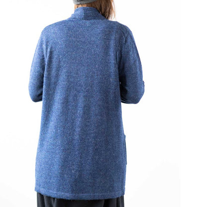 ベビーアルパカ100% シンプル トッパーカーディガン ポケット付 全4色 M〜L
