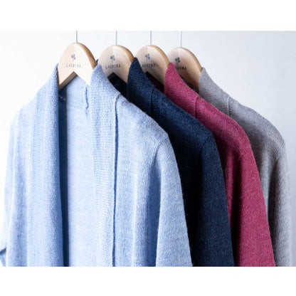 ベビーアルパカ100% シンプル トッパーカーディガン ポケット付 全4色 M〜L
