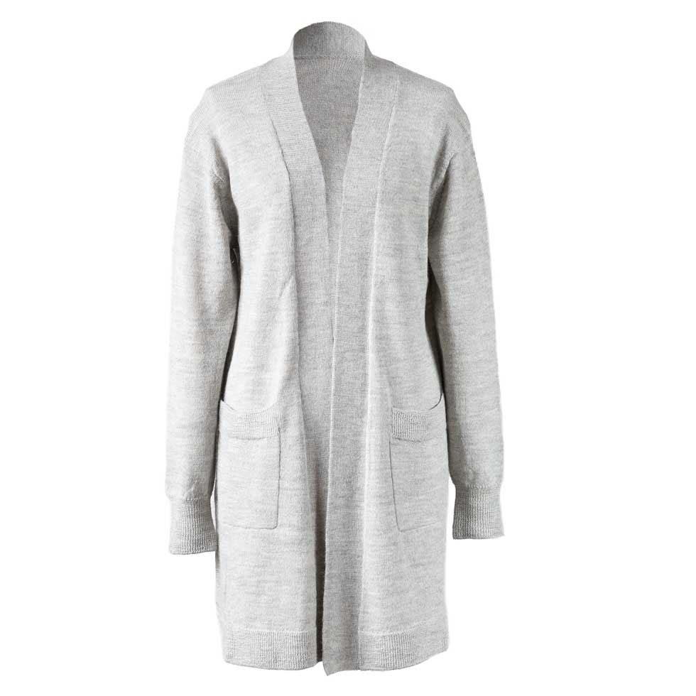 ベビーアルパカ100% トッパーカーディガン ロング丈 全5色 M〜L