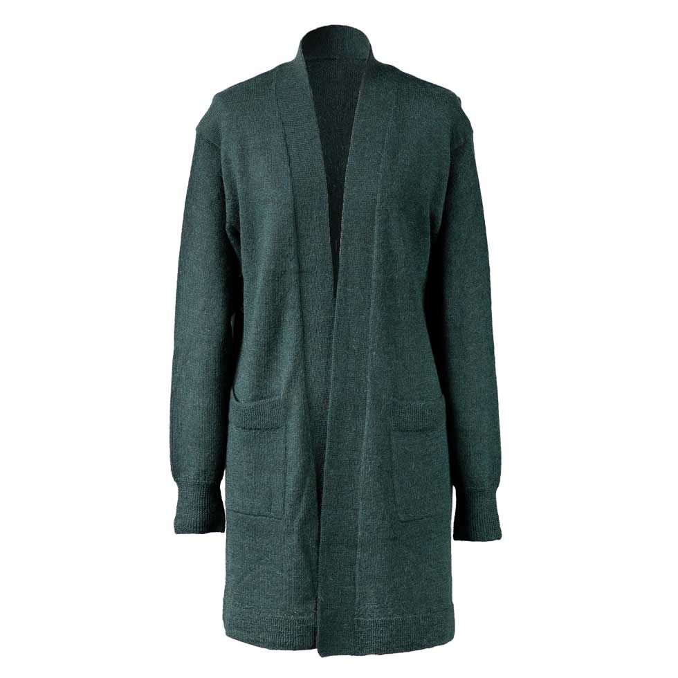 ベビーアルパカ100% トッパーカーディガン ロング丈 全5色 M〜L