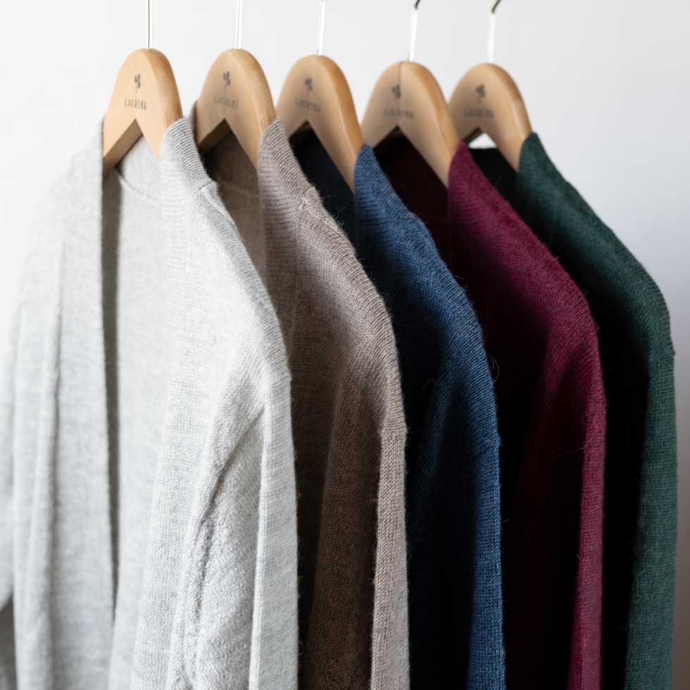 ベビーアルパカ100% トッパーカーディガン ロング丈 全5色 M〜L