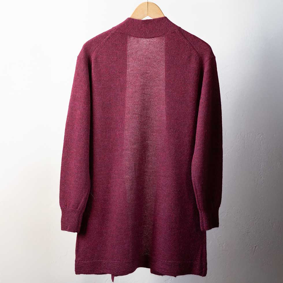 ベビーアルパカ100% トッパーカーディガン ロング丈 全5色 M〜L
