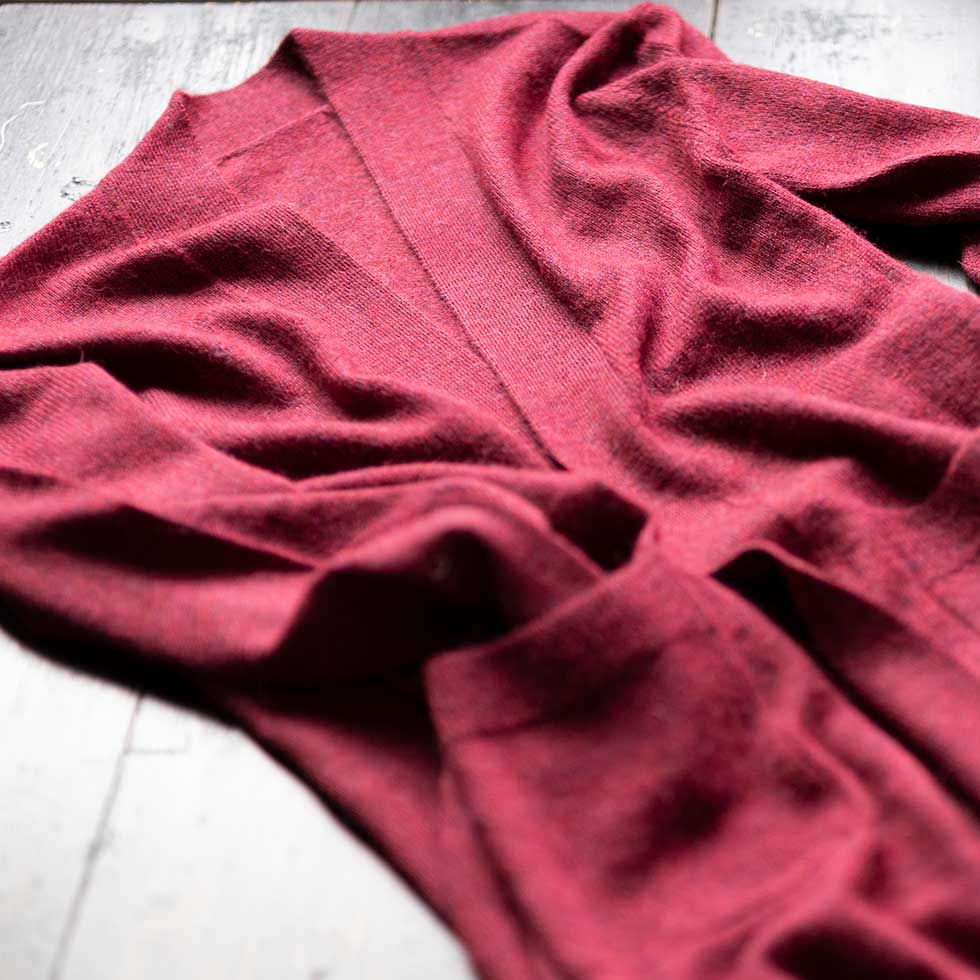 ベビーアルパカ100% トッパーカーディガン ロング丈 全5色 M〜L
