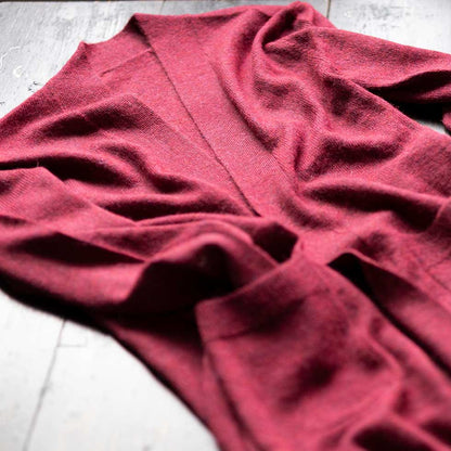 ベビーアルパカ100% トッパーカーディガン ロング丈 全5色 M〜L