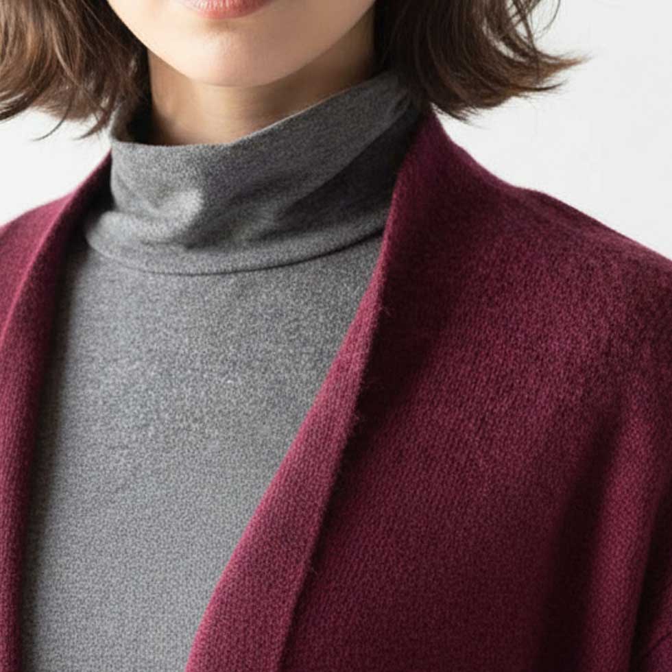 ベビーアルパカ100% トッパーカーディガン ロング丈 全5色 M〜L