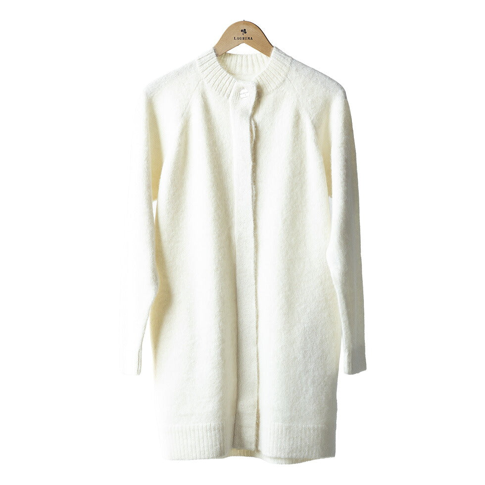 ロイヤルアルパカ100% クルーネックロングカーディガン 全6色 M〜L