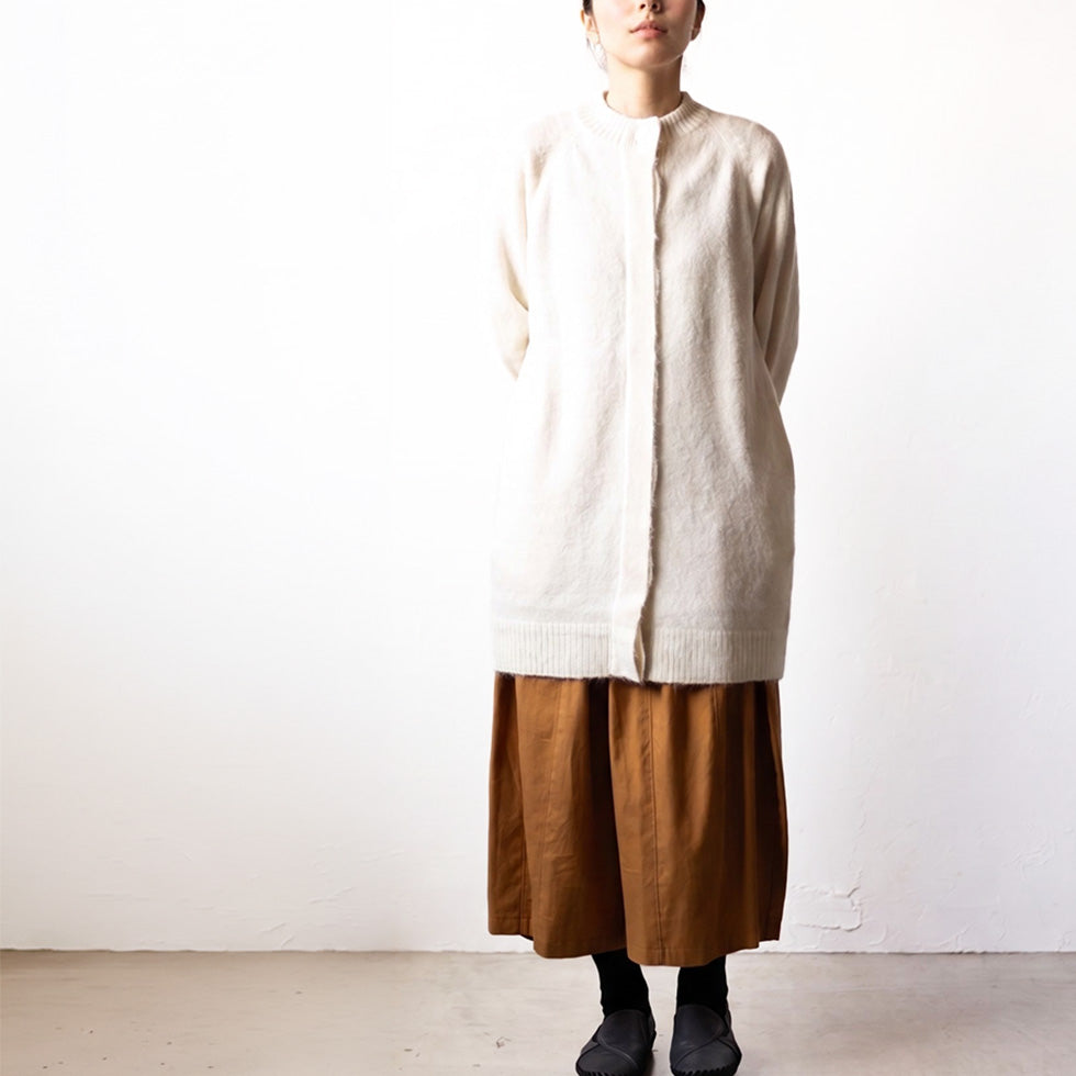 ロイヤルアルパカ100% クルーネックロングカーディガン 全6色 M〜L