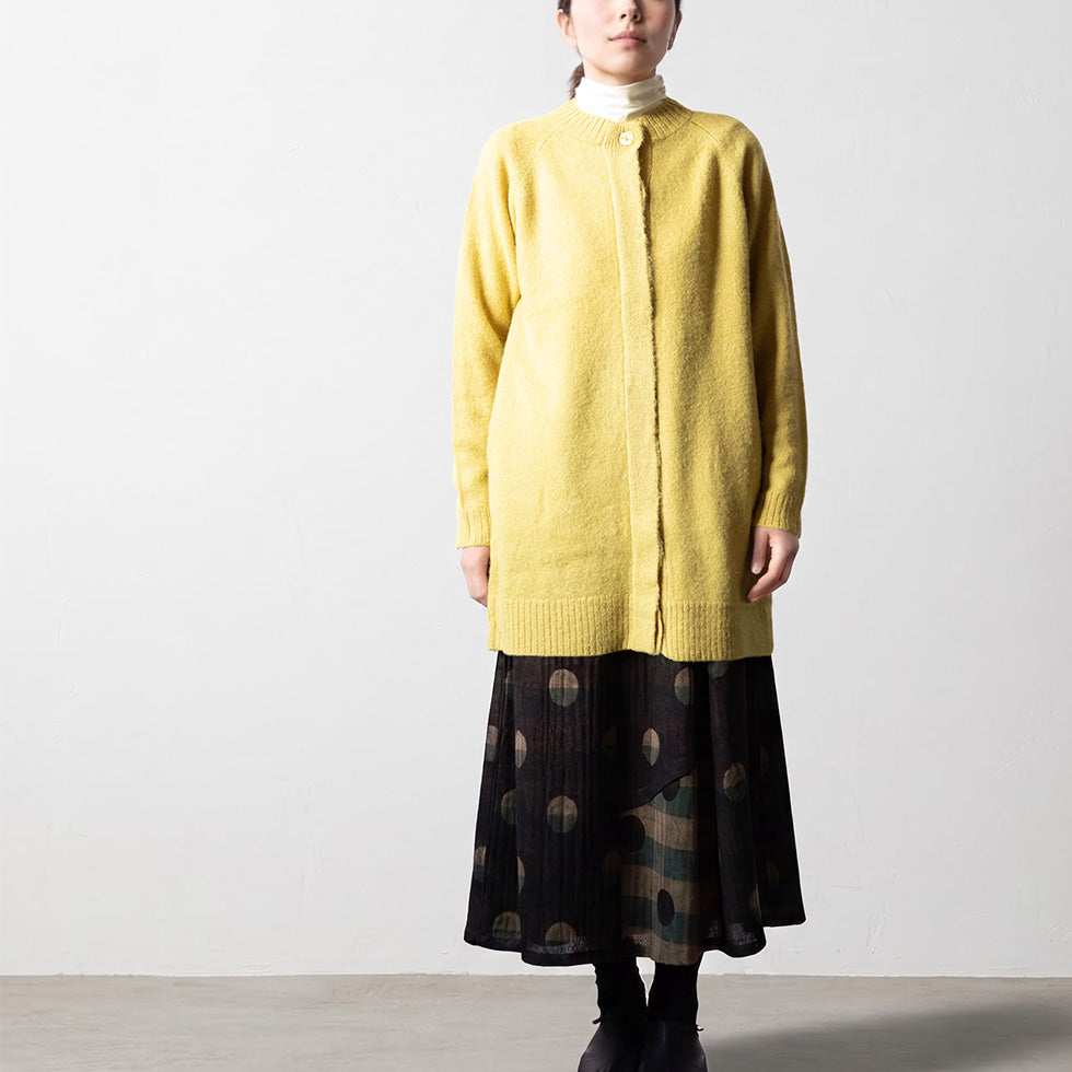 ロイヤルアルパカ100% クルーネックロングカーディガン 全6色 M〜L