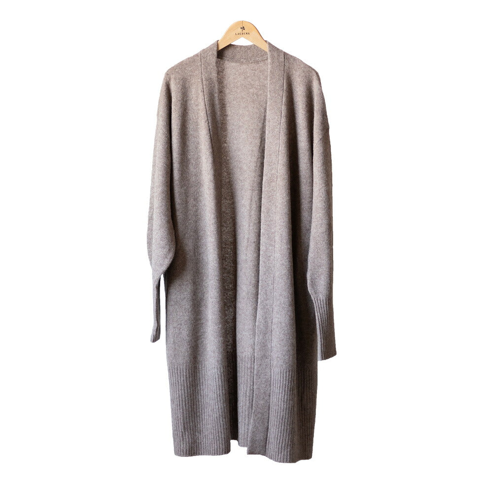 ヤク100% ロングトッパーカーディガン 着丈100cm 全3色 M〜L
