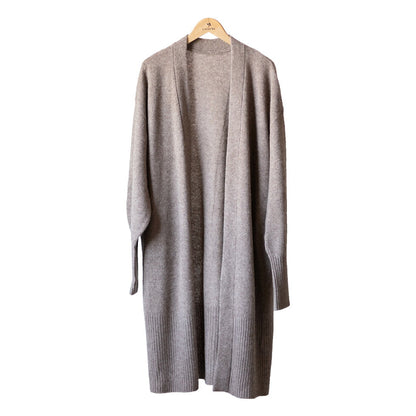 ヤク100% ロングトッパーカーディガン 着丈100cm 全3色 M〜L