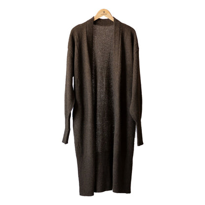 ヤク100% ロングトッパーカーディガン 着丈100cm 全3色 M〜L