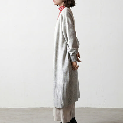ヤク100% ロングトッパーカーディガン 着丈100cm 全3色 M〜L