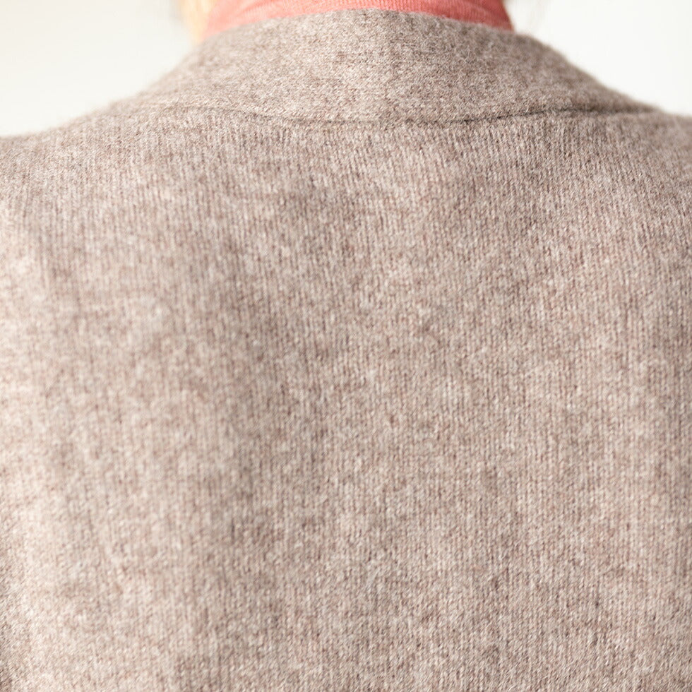 ヤク100% ロングトッパーカーディガン 着丈100cm 全3色 M〜L