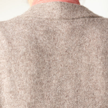 ヤク100% ロングトッパーカーディガン 着丈100cm 全3色 M〜L