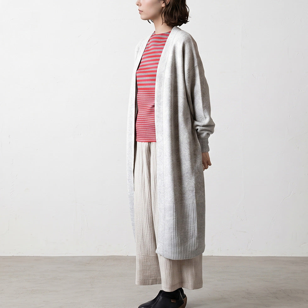 ヤク100% ロングトッパーカーディガン 着丈100cm 全3色 M〜L