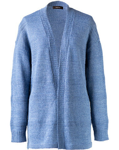 ベビーリャマ100% 横地柄トッパーカーディガン 全5色 M〜L