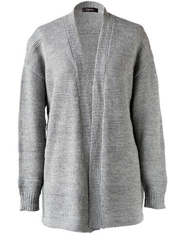 ベビーリャマ100% 横地柄トッパーカーディガン 全5色 M〜L