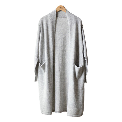 アルパカ100% ロングトッパーカーディガン 全4色 M〜L