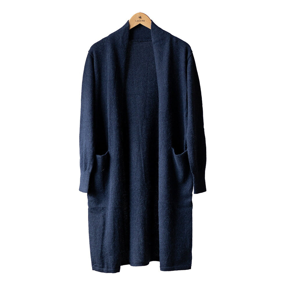アルパカ100% ロングトッパーカーディガン 全4色 M〜L