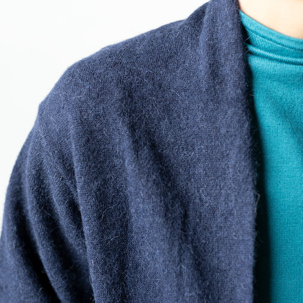アルパカ100% ロングトッパーカーディガン 全4色 M〜L