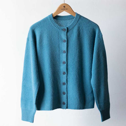ヤク100% クルーネックカーディガン 全7色 M〜L
