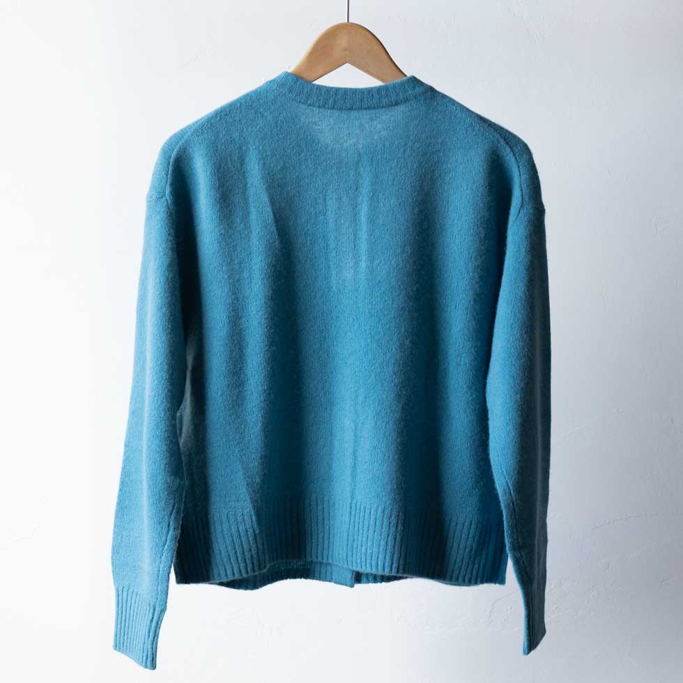 ヤク100% クルーネックカーディガン 全7色 M〜L
