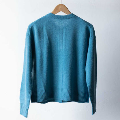 ヤク100% クルーネックカーディガン 全7色 M〜L