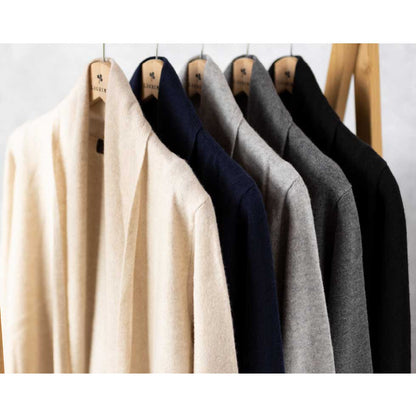 カシミヤ100% トッパーカーディガン 軽くあたたか 全5色 M〜L
