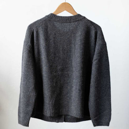 ベビーキャメル100% クルーネックカーディガン 全4色 M〜L