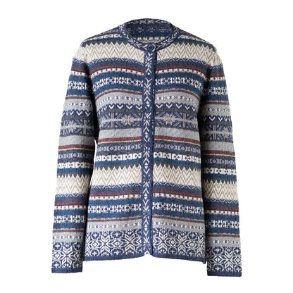 ベビーアルパカ100% 総ジャガードカーディガン 全5色 M〜L