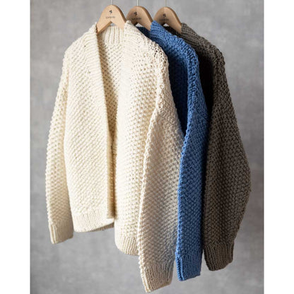 アルパカ混 ペルー産ハンドニット ショート丈カーディガン 全3色 M〜L