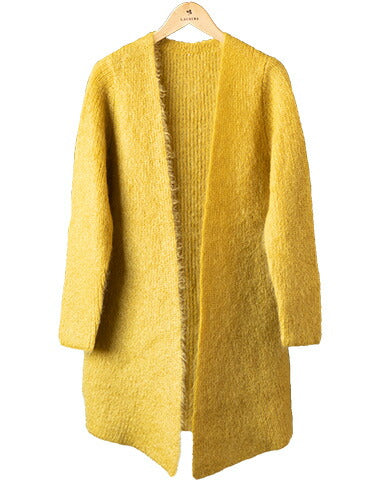 キッドモヘヤ シルク混 トッパーカーディガン 軽やか 全3色 M〜L