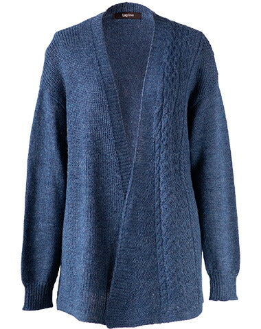 ベビーリャマ100% ケーブルトッパーカーディガン 全5色 M〜L