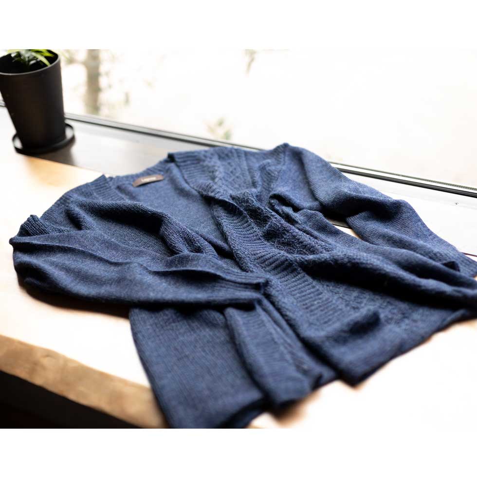 ベビーリャマ100% ケーブルトッパーカーディガン 全5色 M〜L
