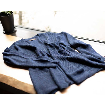 ベビーリャマ100% ケーブルトッパーカーディガン 全5色 M〜L