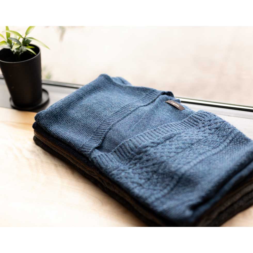 ベビーリャマ100% ケーブルトッパーカーディガン 全5色 M〜L